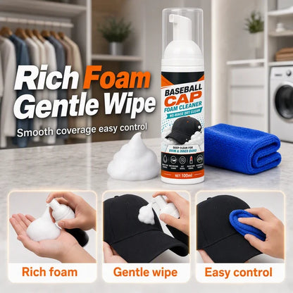 🧢✨No-Rinse Cap Foam Cleaner