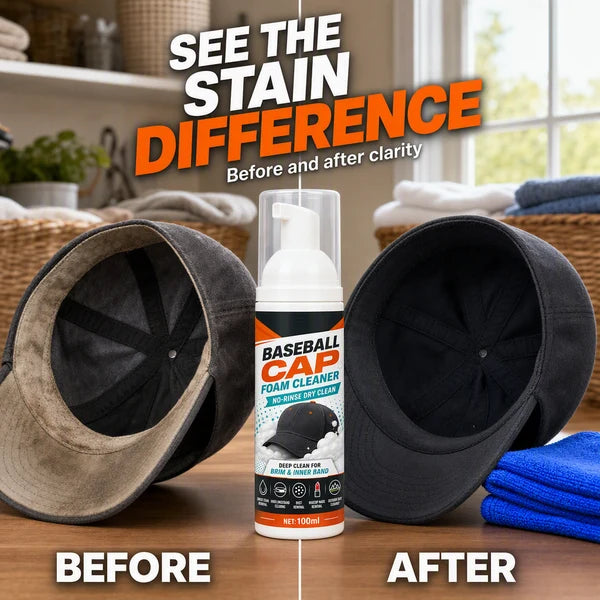 🧢✨No-Rinse Cap Foam Cleaner