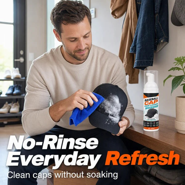 🧢✨No-Rinse Cap Foam Cleaner