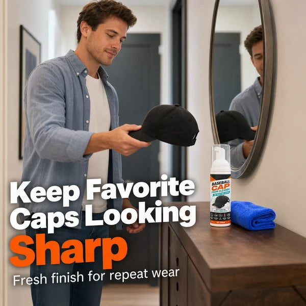 🧢✨No-Rinse Cap Foam Cleaner
